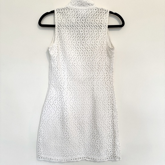 Sail to Sable White Eyelet Shift Dress (The Rope Eyelet Sleeveless) - Picture 4 of 5
